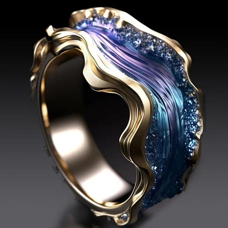 Rare Golden Ocean Ring